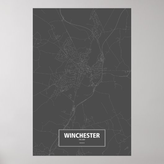 Winchester, Engeland (zwart wit) Poster (Voorkant)