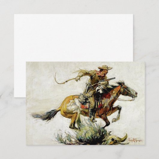 “Winchester Horse and Rider” door Philip R Goodwin Bedankkaart (Voorkant / Achterkant)