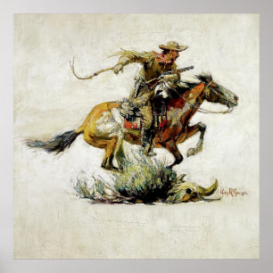 "Winchester Horse and Rider" door Philip R Goodwin Poster