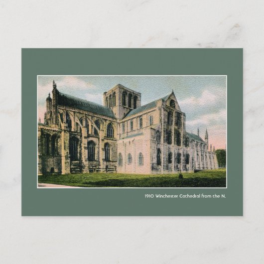  Winchester-kathedraal uit het noorden Briefkaart (Voorkant)