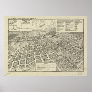 Winchester Virginia 1926 Antiek Panorama Poster