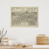 Winchester Virginia 1926 Antiek Panorama Poster (Keuken)