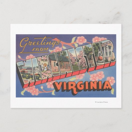 Winchester, Virginia - Large Letter Scenes Briefkaart (Voorkant)