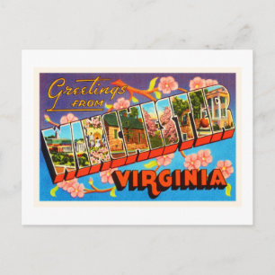 Winchester Virginia VA Old Vintage Travel Briefkaa Briefkaart