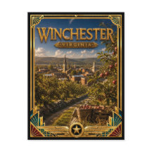 Winchester Virginia Vintage Art Deco Gouden Tijdpe