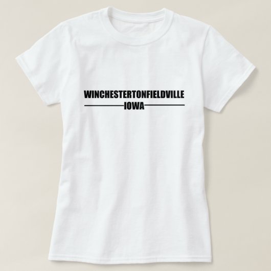 Winchestertonfieldville, Iowa T-shirt (Design voorkant)