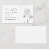 Wind Blown Bloemen Fysiotherapeut Therapie Visitekaartje (Voorkant / Achterkant)