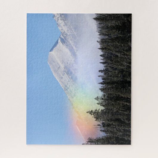 Wind Blown Mountain Snow Rainbow Legpuzzel (Verticaal)