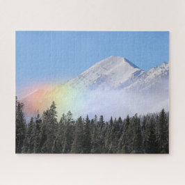 Wind Blown Mountain Snow Rainbow Legpuzzel