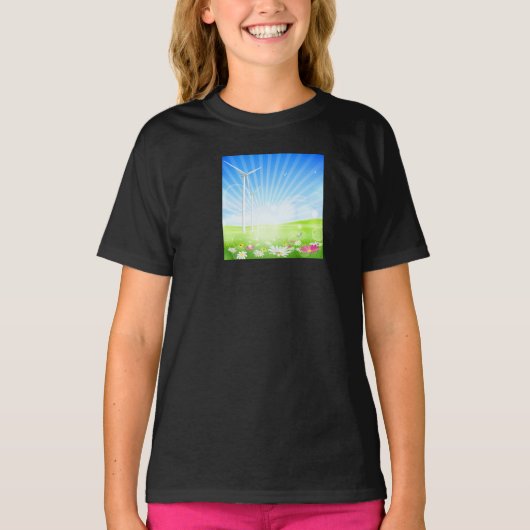 Wind Boerderij Girls T-Shirt (Voorkant)