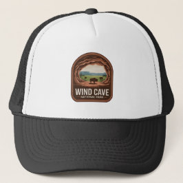 Wind Cave National Park Bizon Badge Trucker Pet