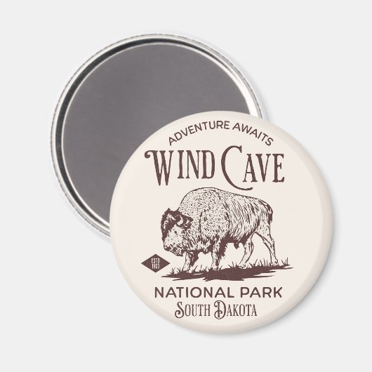Wind Cave National Park Gift for nature Lovers Magneet (Voorkant / Achterkant)