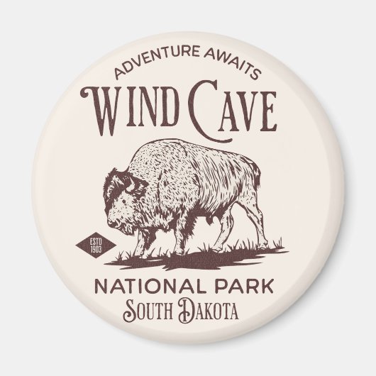 Wind Cave National Park Gift for nature Lovers Magneet (Voorkant)