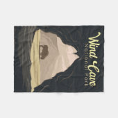 Wind Cave National Park Illustratie Reiskunst Fleece Deken (Voorkant (Horizontaal))