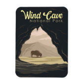 Wind Cave National Park Illustratie Reiskunst Magneet (Verticaal)