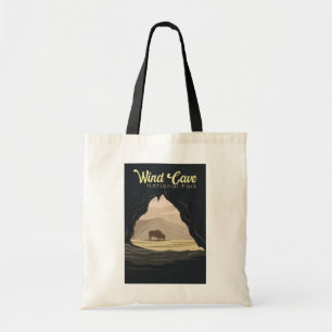 Wind Cave National Park Illustratie Reiskunst Tote Bag