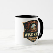 Wind Cave National Park Illustratie Retro Badge Mok (Voorkant rechts)