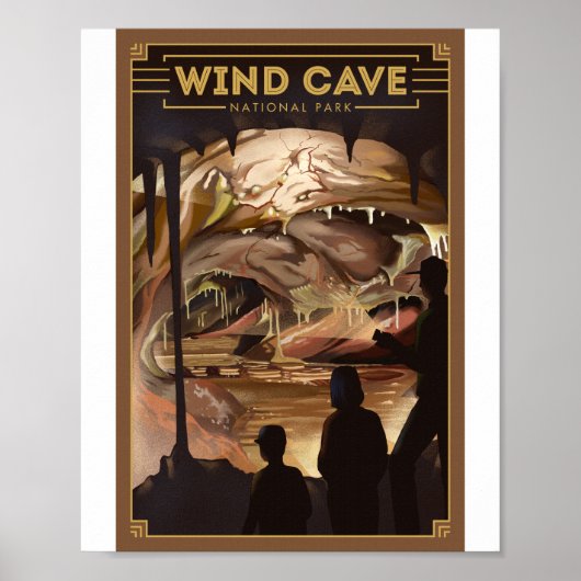 Wind Cave National Park Litho Kunstwerk Poster (Voorkant)