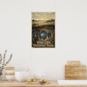 Wind Cave National Park Reisposter uit het verlede Poster (Keuken)