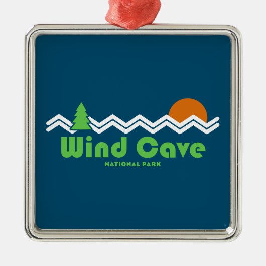 Wind Cave National Park Retro Metalen Ornament (Voorkant)