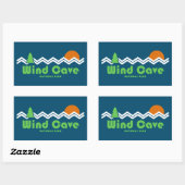 Wind Cave National Park Retro Rechthoekige Sticker (Vel)