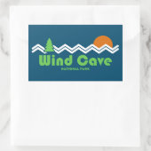 Wind Cave National Park Retro Rechthoekige Sticker (Tas)