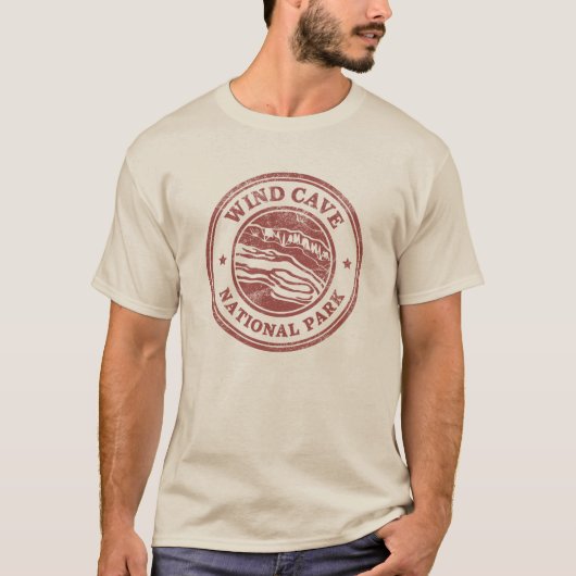 Wind Cave National Park  Retro T-shirt (Voorkant)