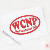 Wind Cave National Park rode ovale sticker (Envelop)
