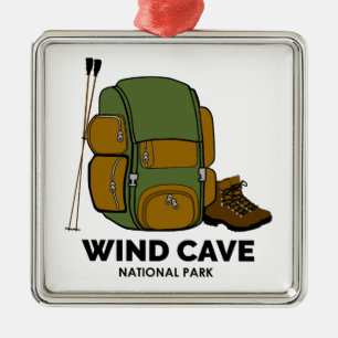 Wind Cave National Park Rugzak Metalen Ornament