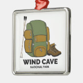Wind Cave National Park Rugzak Metalen Ornament (Links)