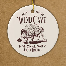 Wind Cave National Park South Dakota Keramisch Ornament