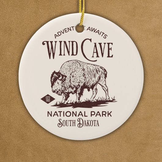 Wind Cave National Park South Dakota Keramisch Ornament