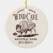 Wind Cave National Park South Dakota Keramisch Ornament (Achterkant)