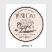 Wind Cave National Park South Dakota Sticker (Vel)