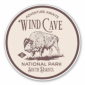 Wind Cave National Park South Dakota Sticker (Voorkant)