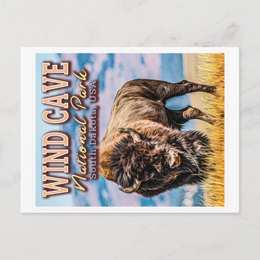 WIND CAVE NATIONAL PARK - SOUTH DAKOTA USA BRIEFKAART (Voorkant)