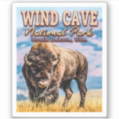 WIND CAVE NATIONAL PARK - SOUTH DAKOTA USA STICKER (Voorkant)