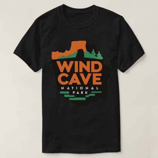 Wind Cave National Park Spiegel van natuurlijke sc T-shirt (Design voorkant)