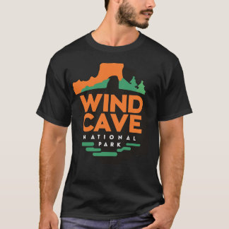 Wind Cave National Park Spiegel van natuurlijke sc T-shirt