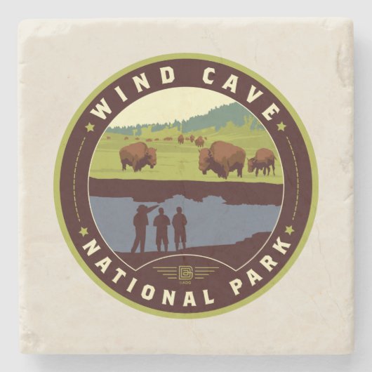 Wind Cave National Park Stenen Onderzetter (Voorkant)