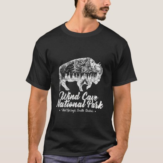 Wind Cave National Park T-shirt voor Bison Lovers  (Voorkant)