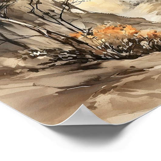 Wind Cave National Park Waterverf Art Print (Hoek)