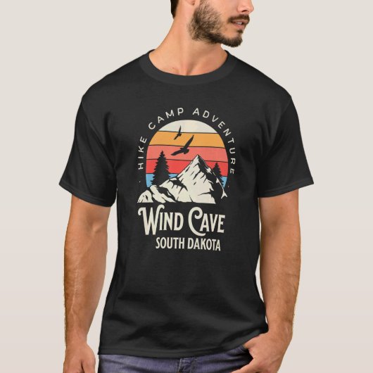 Wind Cave South Dakota Nature Hike Mountains Outdo T-shirt (Voorkant)