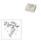 Wind Chime Blossom Rubberstempel (Gestempeld)