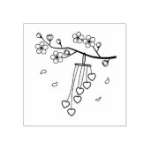 Wind Chime Blossom Rubberstempel (Afrduk)