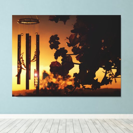 Wind Chime Golden Sunset Canvas (Insitu (Houten vloer))