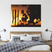 Wind Chime Golden Sunset Canvas Afdruk (Insitu (Slaapkamer))