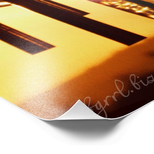 Wind chime Golden Sunset Foto Afdruk (Hoek)