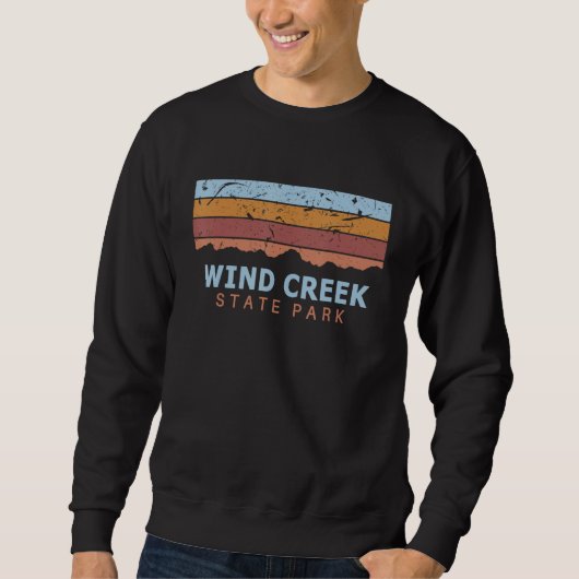 Wind Creek State Park Alabama Retro Cool Trui (Voorkant)