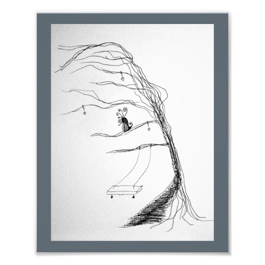 Wind door de bomen foto afdruk (Voorkant)